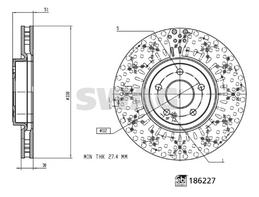 Brake Disc - 33 11 0318 SWAG